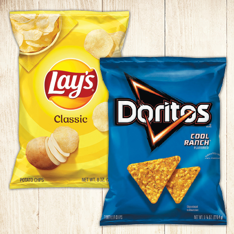Lay's Potato Chips or Snacks or Doritos Tortilla Chips