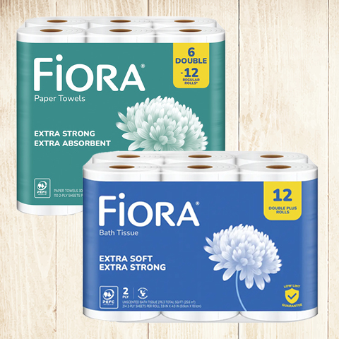 Fiora Paper Towels or Bath Tissue