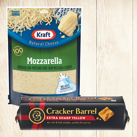 Kraft or Cracker Barrel Shredded or Chunk Cheese