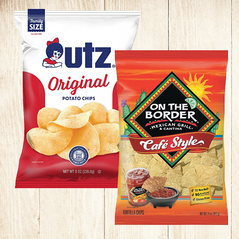Utz Potato Chips or On The Border Tortilla Chips